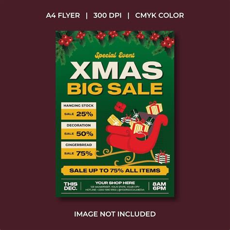 Premium Vector Christmas Sale Flyer