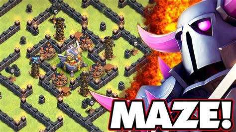 Clash Of Clans Maze Of Champions Epic Troll Base Trolling Noobs