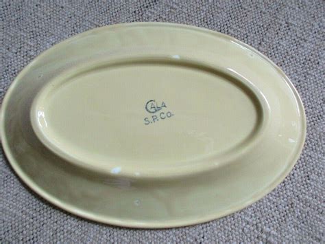 Vintage Shenango China Yellow Gala Platter Southern Pacific Railroad