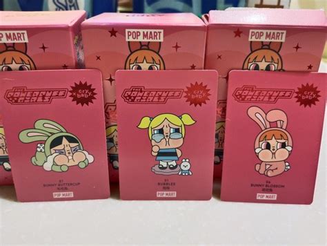 Popmart Crybaby Powerpuff Girls Bunny Blossom Buttercup Bubbles Arttoys