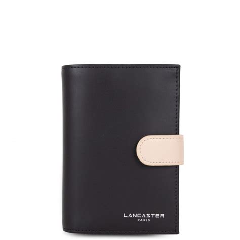 Lancaster Smooth Porte cartes 137 15 Noir Nude Clair et Nude Foncé