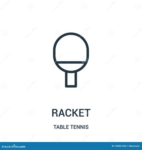 Racket Icon Vector From Table Tennis Collection Thin Line Racket