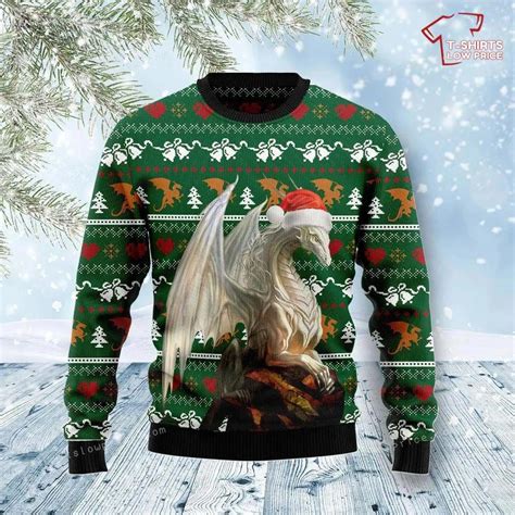 Dragon Nice Ugly Sweater Party T Shirts Low Price