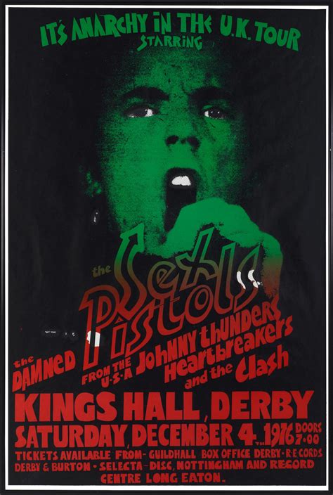 Bonhams The Sex Pistols Anarchy In The Uk Tour Poster 1972