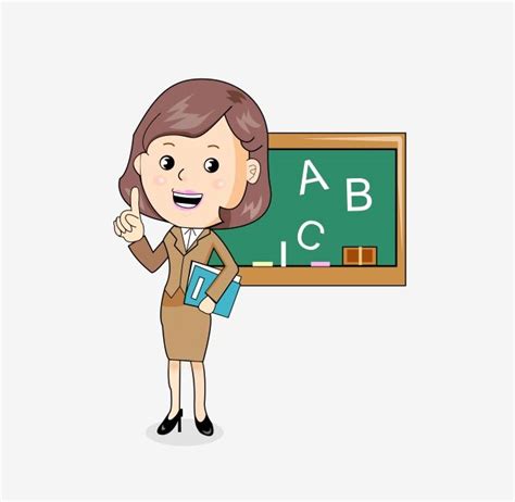 Female Teacher Vector Design Images, Teachers Day Teacher Textbook ...