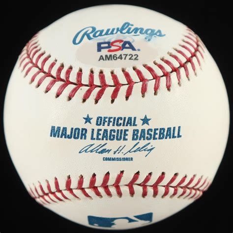 Ernie Banks Signed OML Baseball PSA Pristine Auction