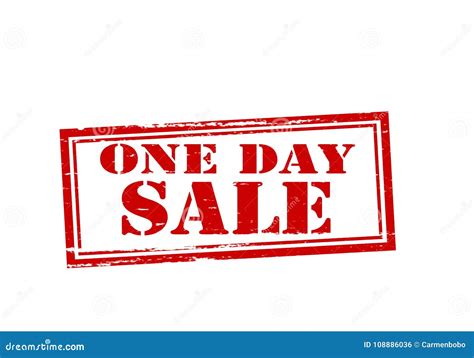 One day sale stock illustration. Illustration of sale - 108886036