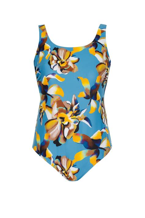 Sunflair Badpak Prothese Yellow Flower Blauw Lingerie Voor Jou