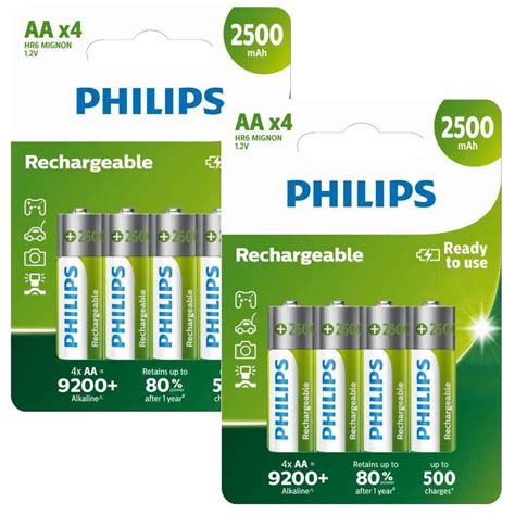 Philips Rechargeable Batteries Aa Mah Aaa Mah Nimh