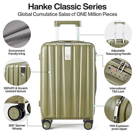 Hanke Upgrade Carry On Luggage Airline Approved Lightweight