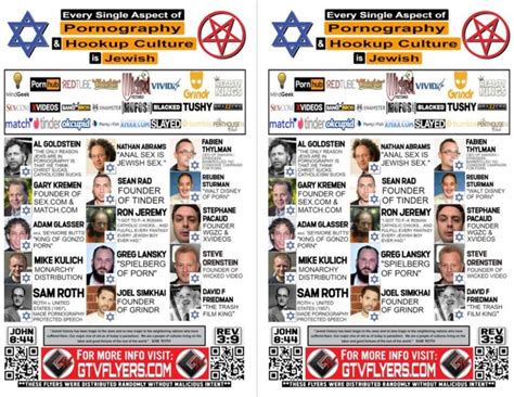 Every Single Aspect Of The Pornography Is Jewish Gtv Flyers