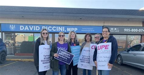 Striking Education Workers Are Picketing The Port Hope Office Of