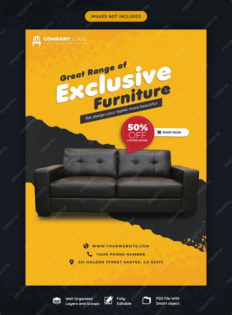 Premium Psd Furniture Sale Flyer Template