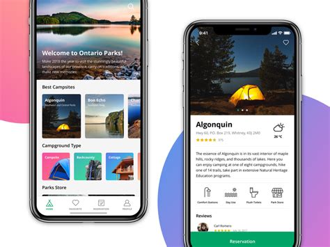 Camping App by Andrew Youk on Dribbble