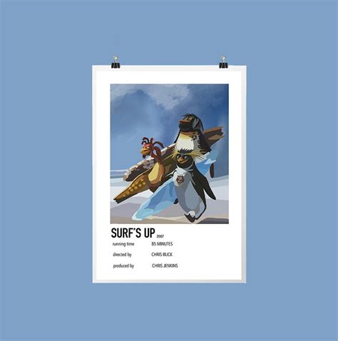 Surf's up Illustration Film Poster - Etsy