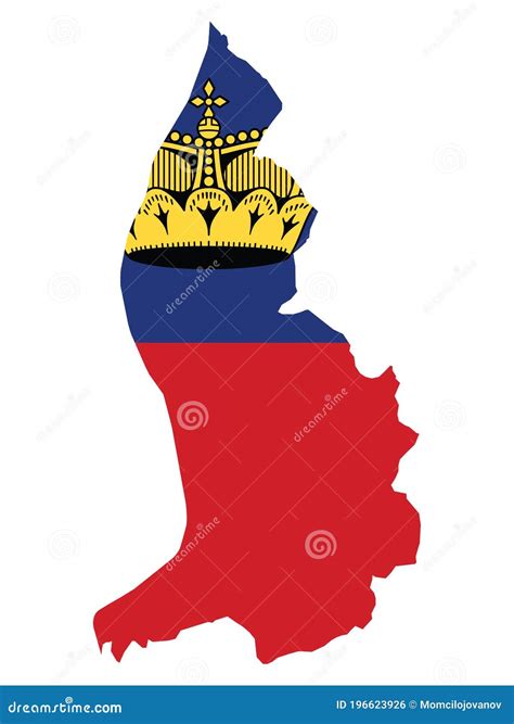 Flag Map Of Liechtenstein Stock Vector Illustration Of Croatia 196623926
