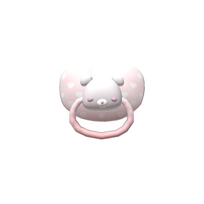 Classic Cheeks Head Kawaii Pink Bear Pacifier Roblox