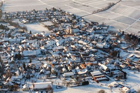 Landau In Der Pfalz Aus Der Vogelperspektive Winterluftbild Dorf