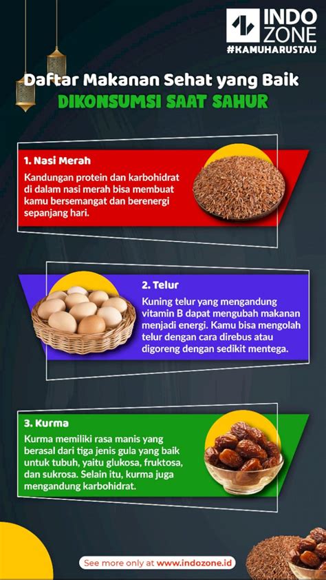 Daftar Makanan Sehat Yang Baik Dikonsumsi Saat Sahur Indozone Id