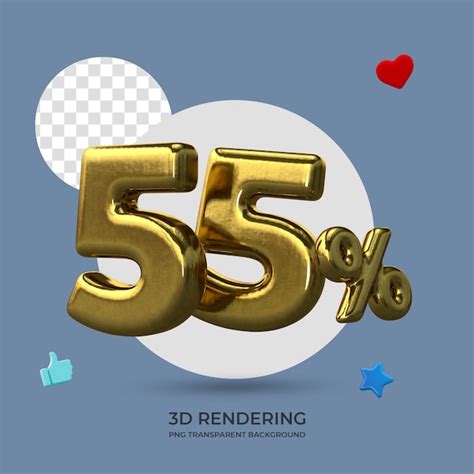 Premium Psd Promotion Poster 55 Percent Off Gold Color 3d Rendering