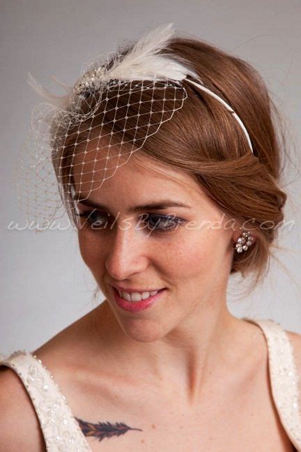 Birdcage Wedding Veil Headband Rhinestone Headpiece Vintage Travel Wedding Headpiece Wedding