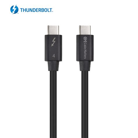 Cable Matters 40Gbps Thunderbolt 4 Cable with 100W Charging in 2.6 ft ...