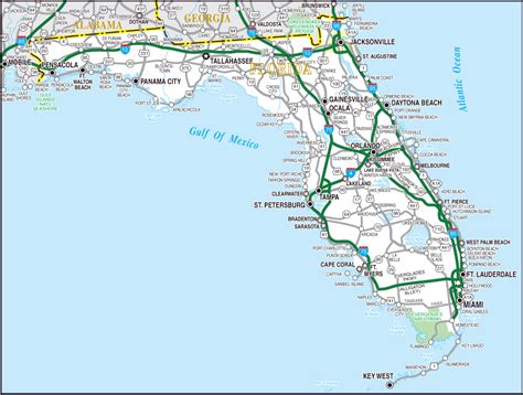 Detailed Highways Map Of Florida State Florida State Detailed Highways