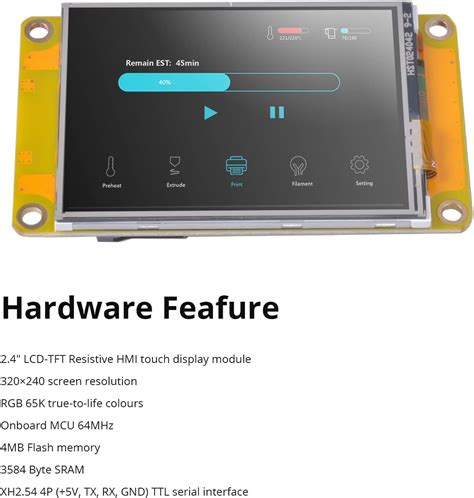 Buy Nextion Hmi Display Discovery Series Nx F Resistive Lcd