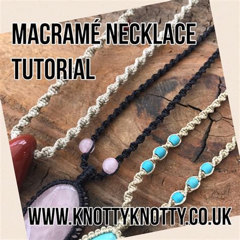 TUTORIAL Macrame Necklace Macrame Spiral Necklace DIY Etsy