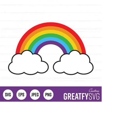 Rainbow Svg. Rainbow Cut File Svg Rainbow Cricut Print Rain - Inspire ...