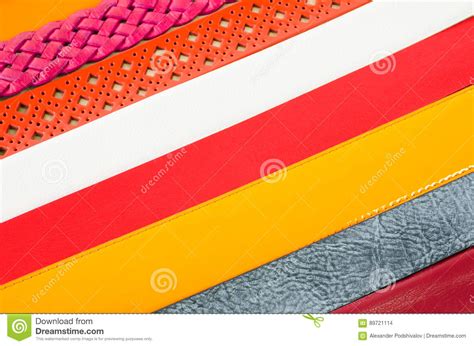 Set Of Colorful Leather Belts Stock Photo Image Of Croc Small 89721114