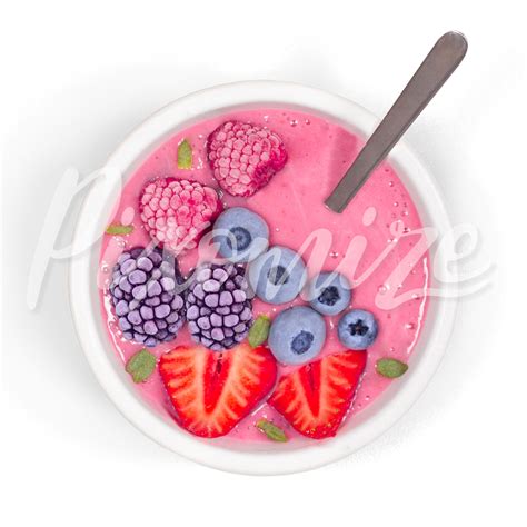 Pink Smoothie Bowl with Spoon