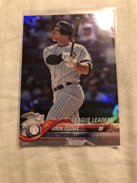 2018 TOPPS SERIES 1 Rainbow Foil League Leaders Aaron Judge 111