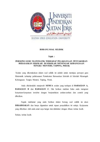 Borang Soal Selidik PDF