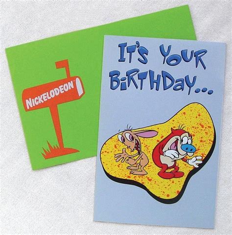 Nickelodeon History A Ren And Stimpy Birthday Card From 1995