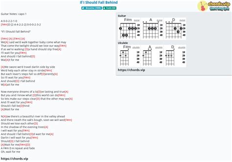 Chord: If I Should Fall Behind - tab, song lyric, sheet, guitar ...