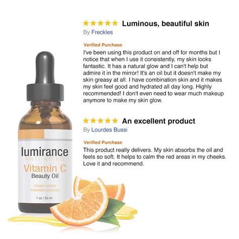 Vitamin C Oil For Face Anti Aging For All Skin Types By Lumirance