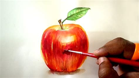 Apple Painting With Watercolors Drawing And Painting Tutorial For