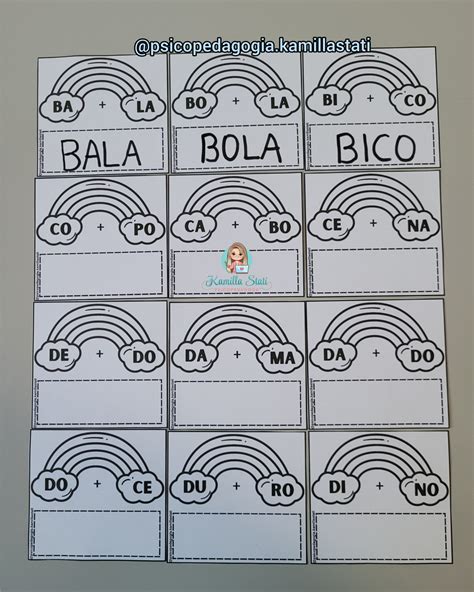 Formando Palavras Simples Dissílabas Psicopedagoga Kamilla Stati