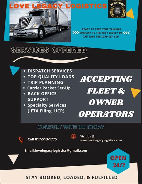 Freight Dispatch Flyer Independent Freight Dispatcher New Etsy