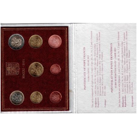 VATICAN Coffret BU 8 pièces série monnaies euro Vatican 2017