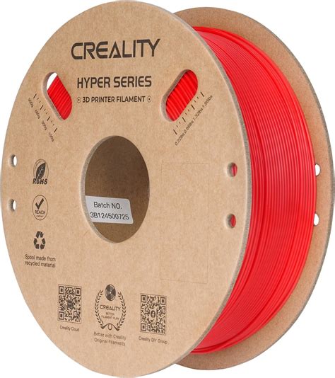 Creality Filamento Pla Mm Para K Max Rojo Hyper Pla Filamento