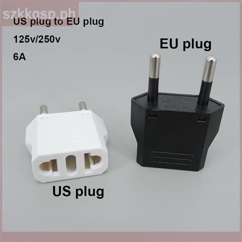 Pin Universal Us To Eu Plug Usa To Euro Europe Travel Wall Ac Power