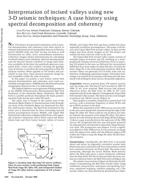 PDF Interpretation Of Incised Valleys Using New 3 D Seismic