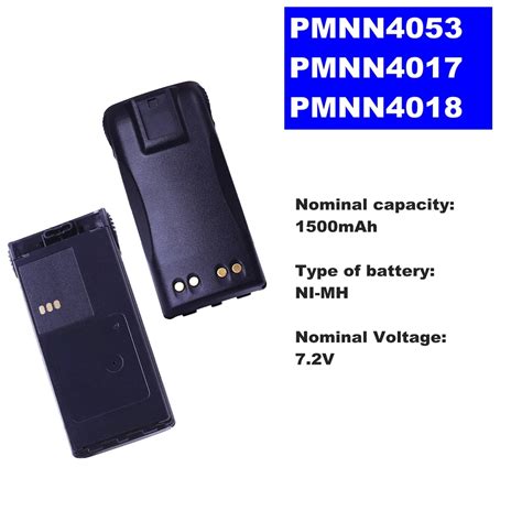 7 2v 1500mah Ni Mh Radio Battery Pmnn4017 For Motorola Walkie Talkie