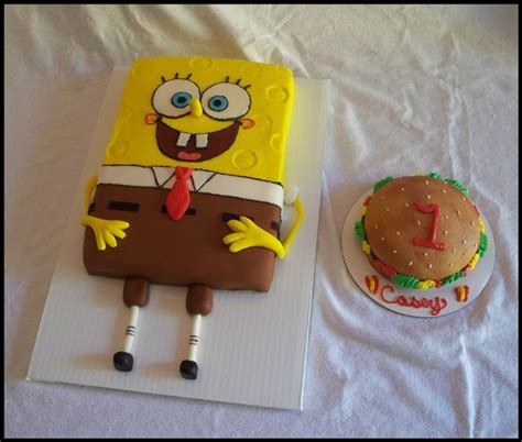 Spongebob With Krabby Patty Smash Cake