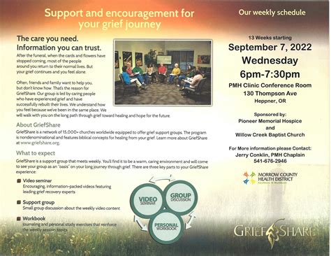 GriefShare Weekly Grief Support Group - Morrow County Health District