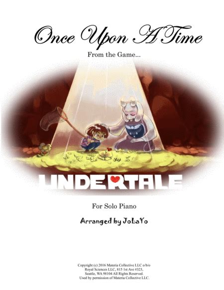 Once Upon A Time From Undertale Piano Solo By Toby Fox Digital