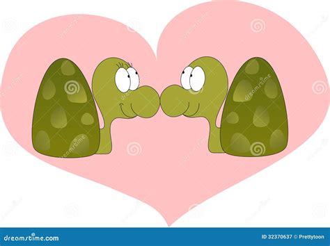 Turtle Cartoon In Love Stock Illustration Illustration Of Hearts