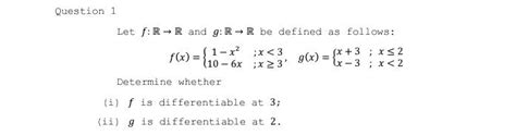 Solved Let F R→r And G R→r Be Defined As Follows Determine